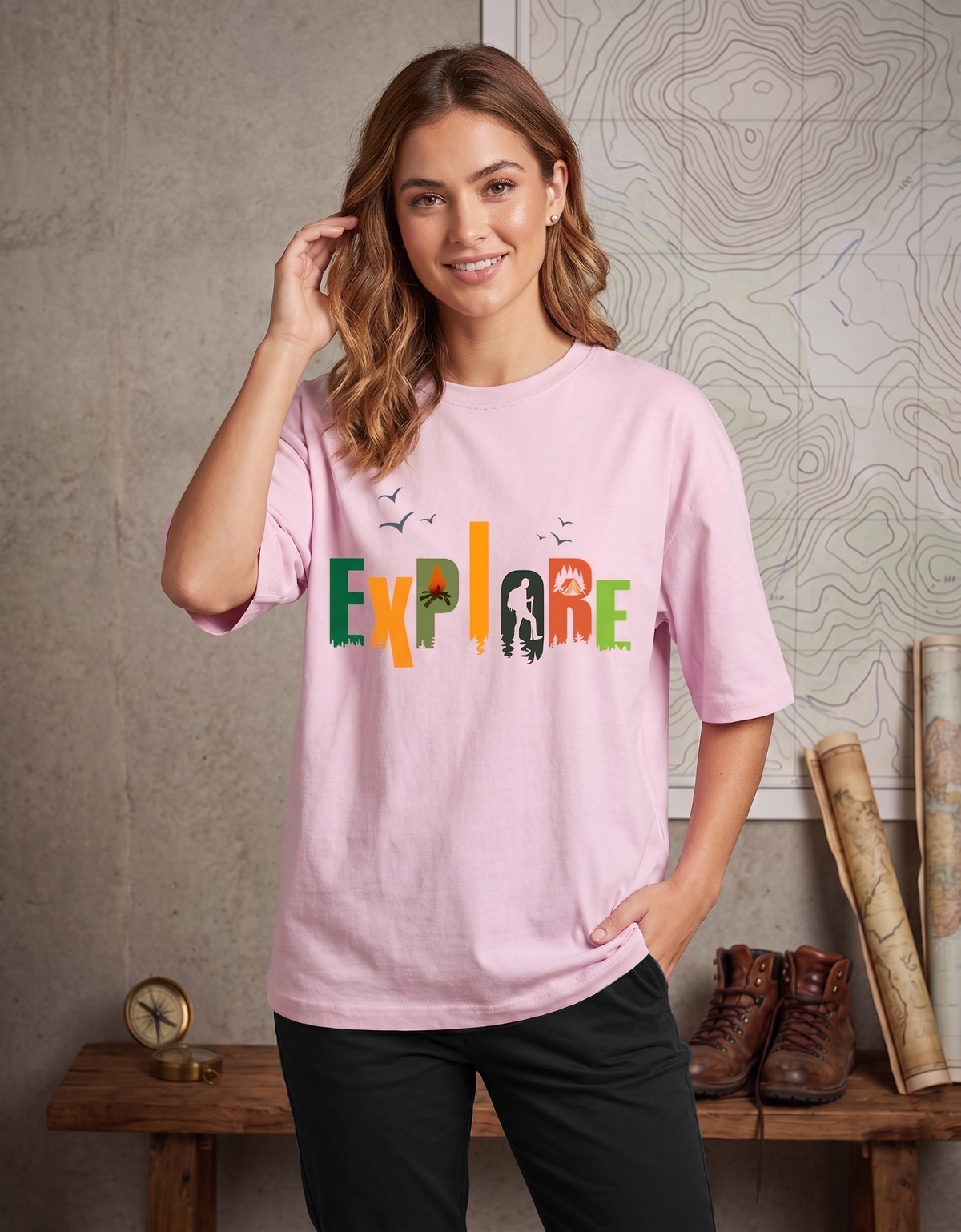 Explore Unisex oversized tee