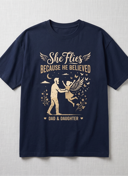 Dad & Daughter Unisex oversized tee