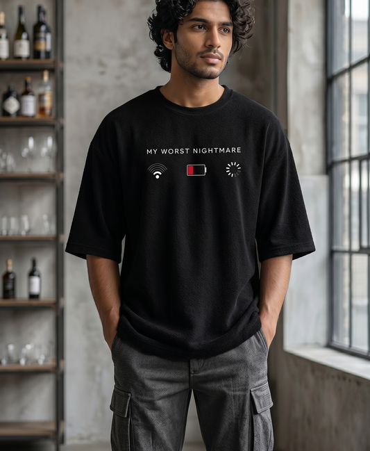 Worst nightmare Unisex Terry Oversized Tee