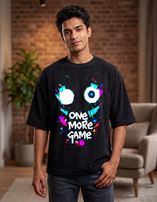 One More Game Terry Oversized Tee