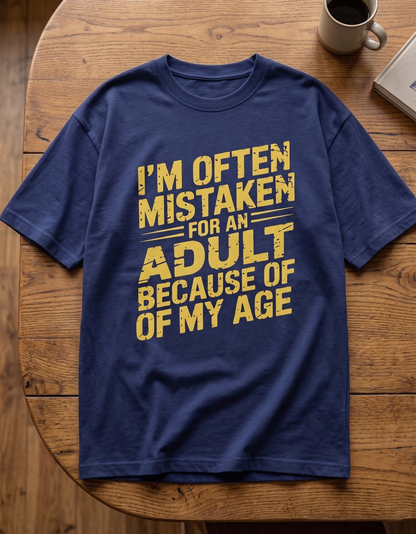 Mistaken for an Adult Unisex Oversized Classic T-Shirt