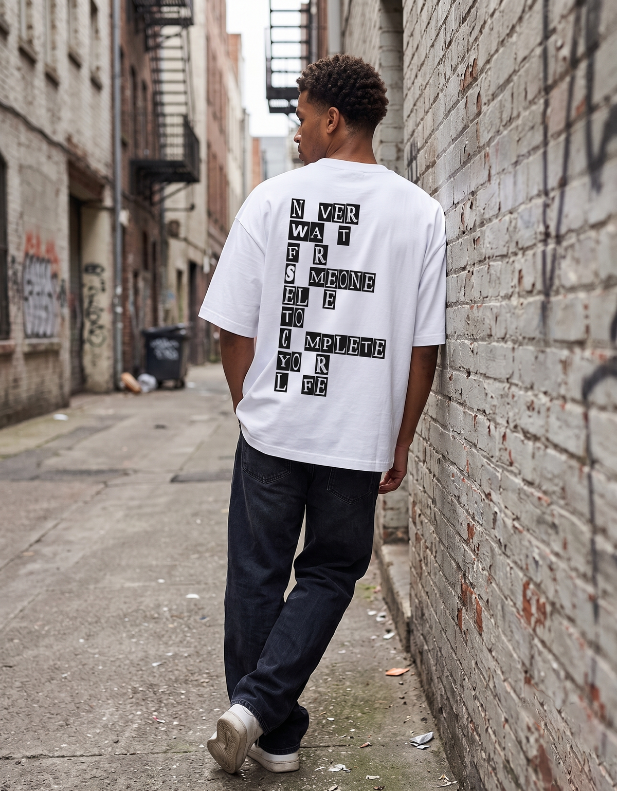 Never wait Unisex Terry Oversized Tee