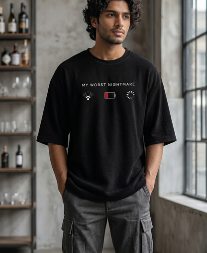 Worst nightmare Unisex Terry Oversized Tee